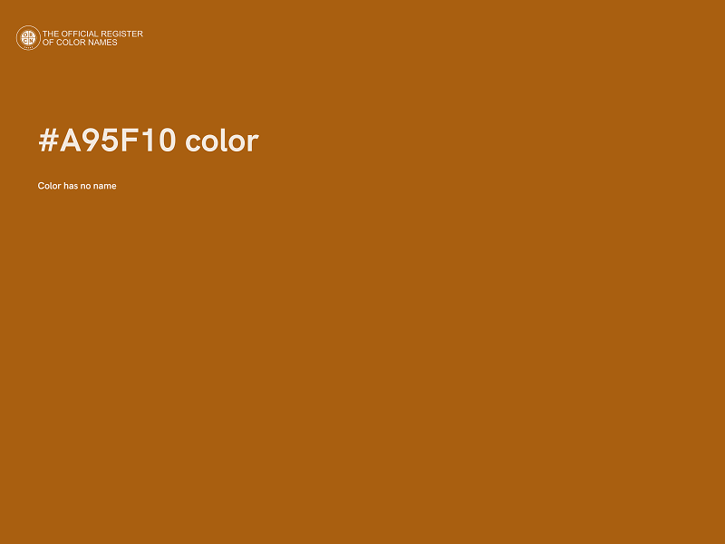 #A95F10 color image