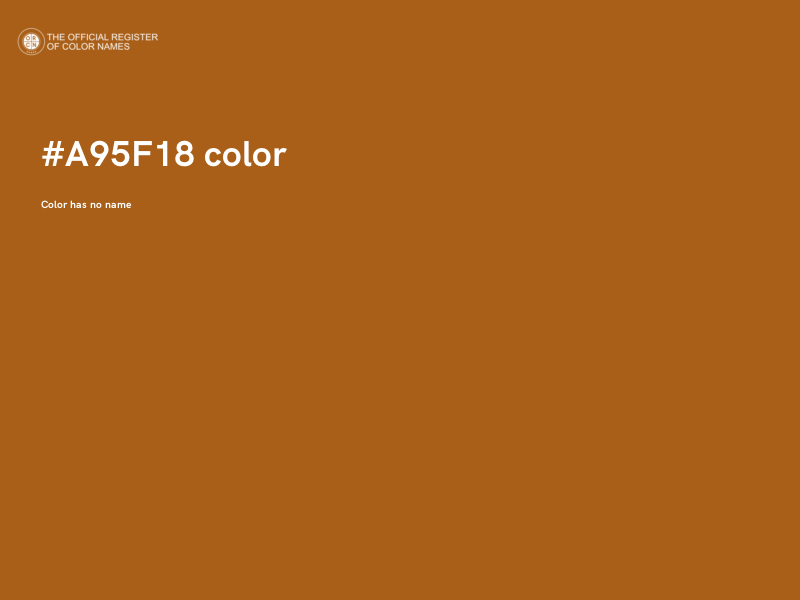 #A95F18 color image