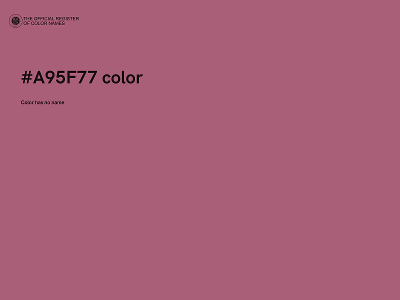 #A95F77 color image