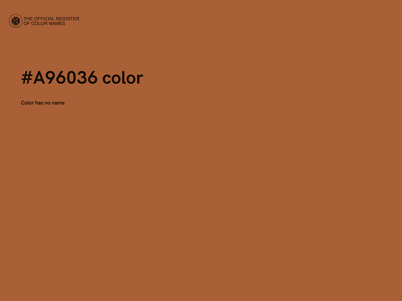 #A96036 color image