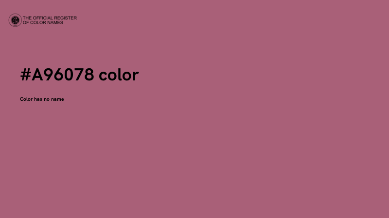 #A96078 color image