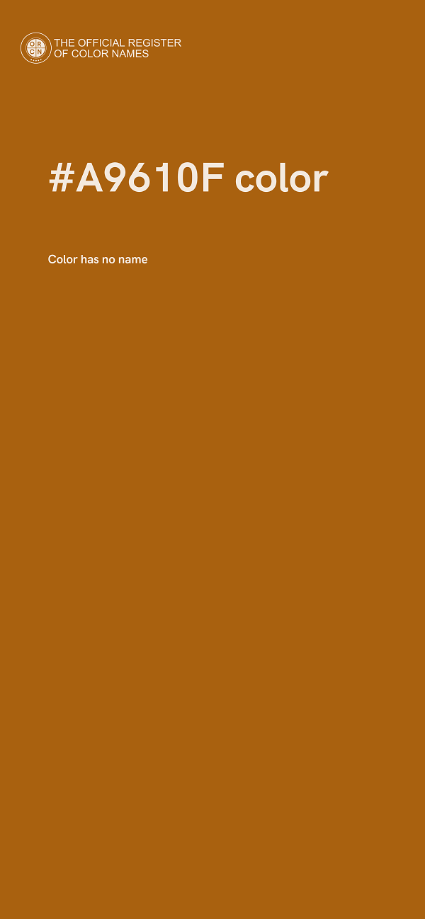 #A9610F color image