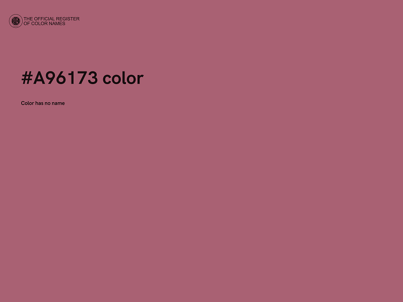 #A96173 color image