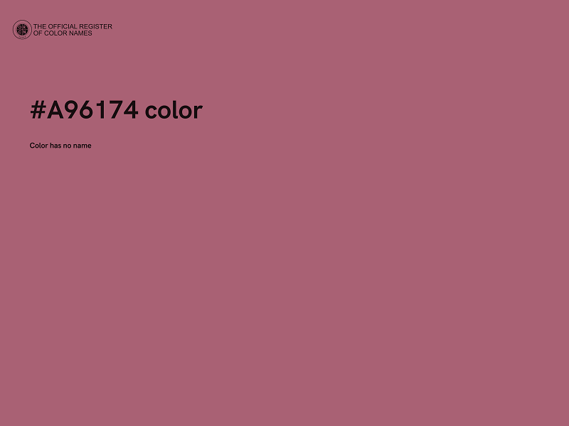 #A96174 color image