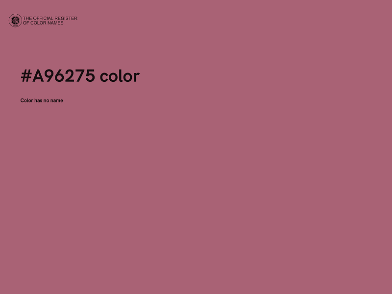 #A96275 color image