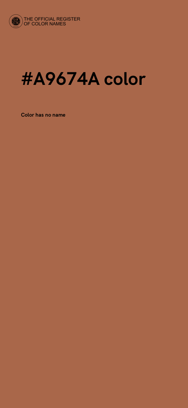 #A9674A color image