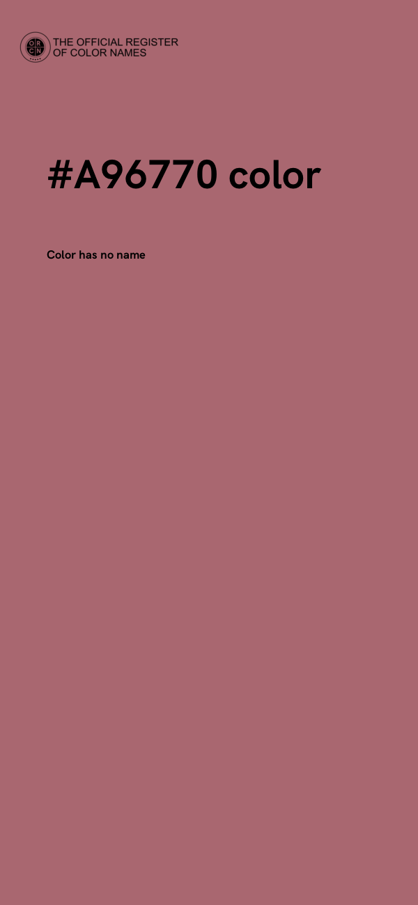 #A96770 color image