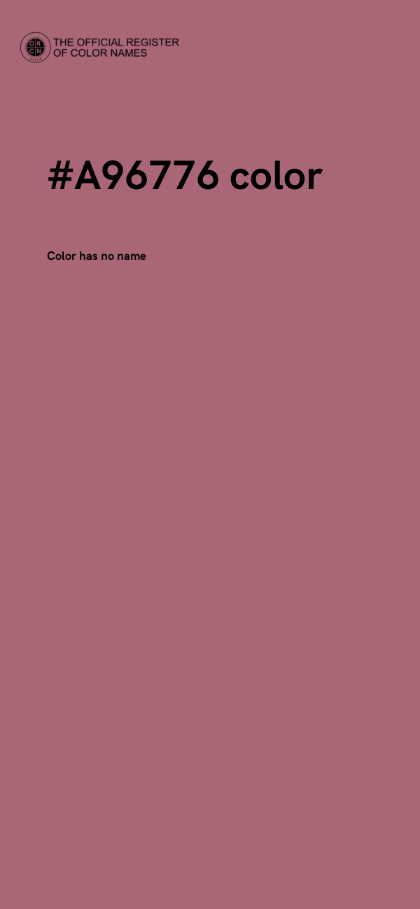 #A96776 color image