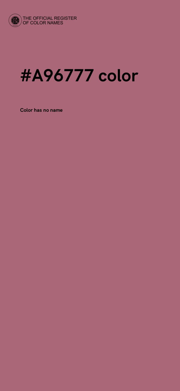 #A96777 color image