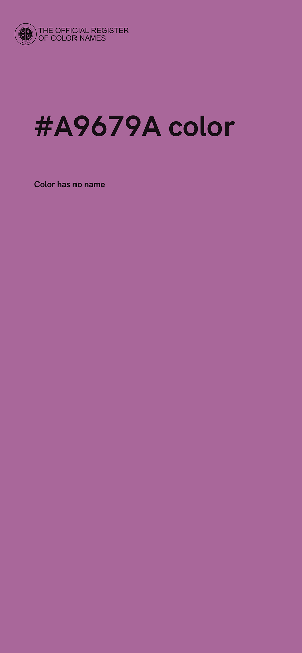 #A9679A color image