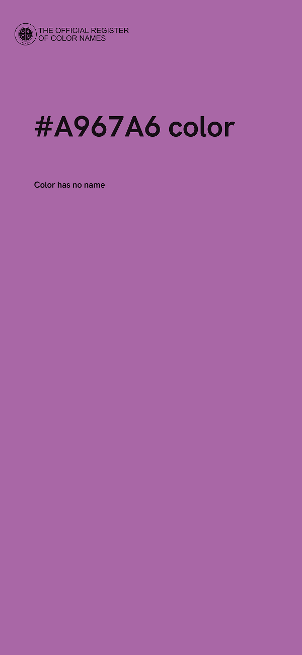 #A967A6 color image