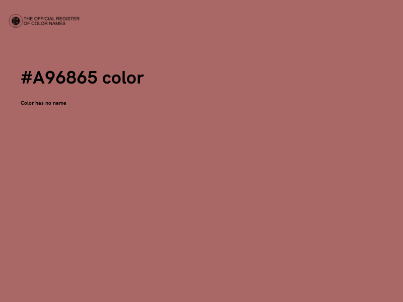 #A96865 color image