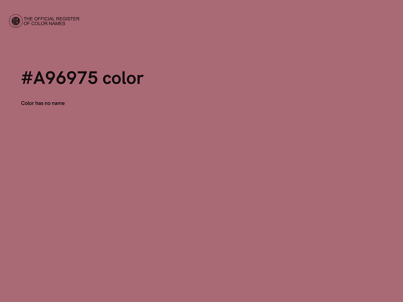 #A96975 color image
