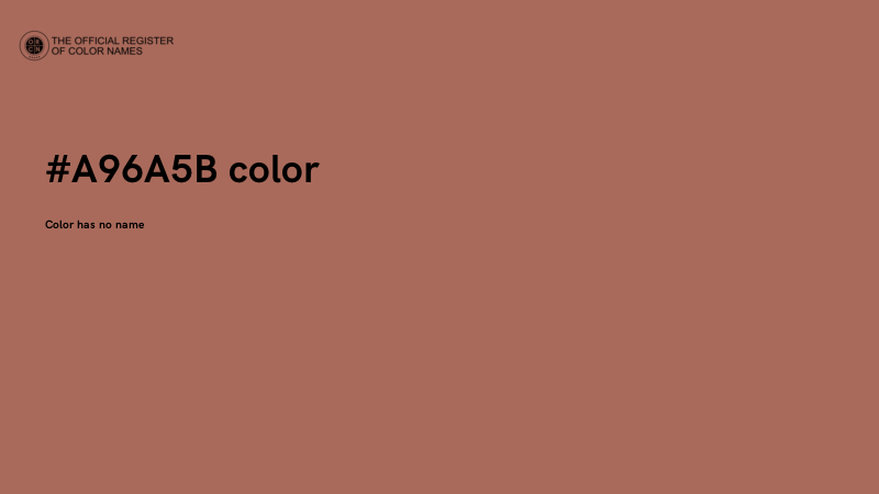#A96A5B color image