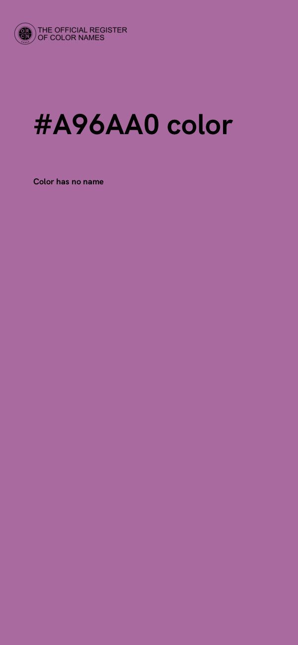 #A96AA0 color image