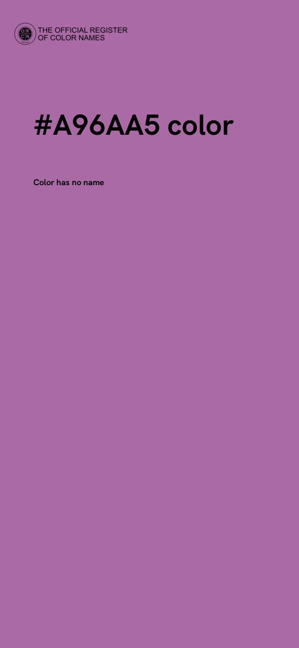 #A96AA5 color image