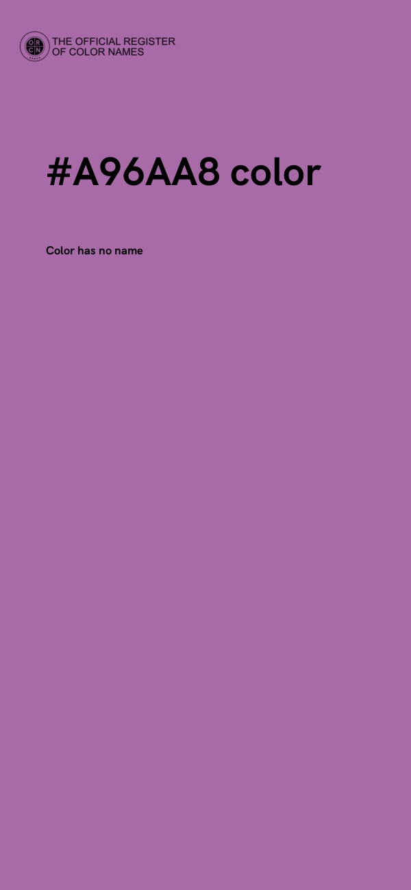 #A96AA8 color image