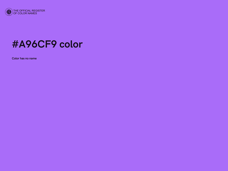 #A96CF9 color image