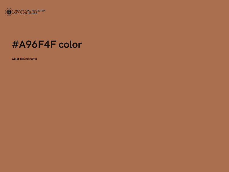 #A96F4F color image