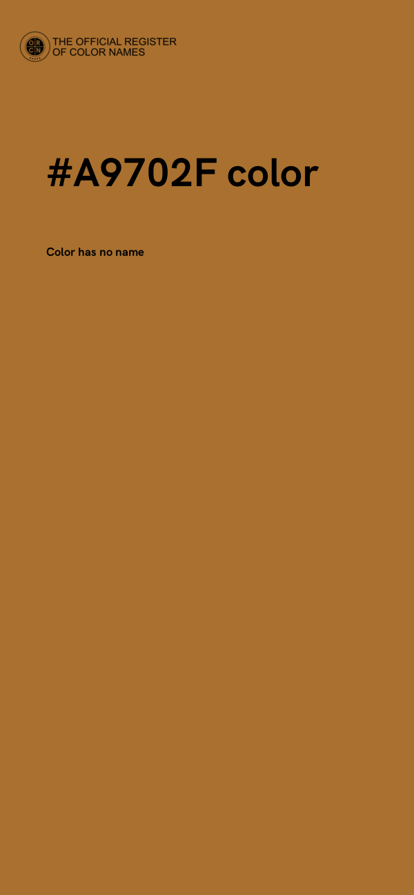 #A9702F color image