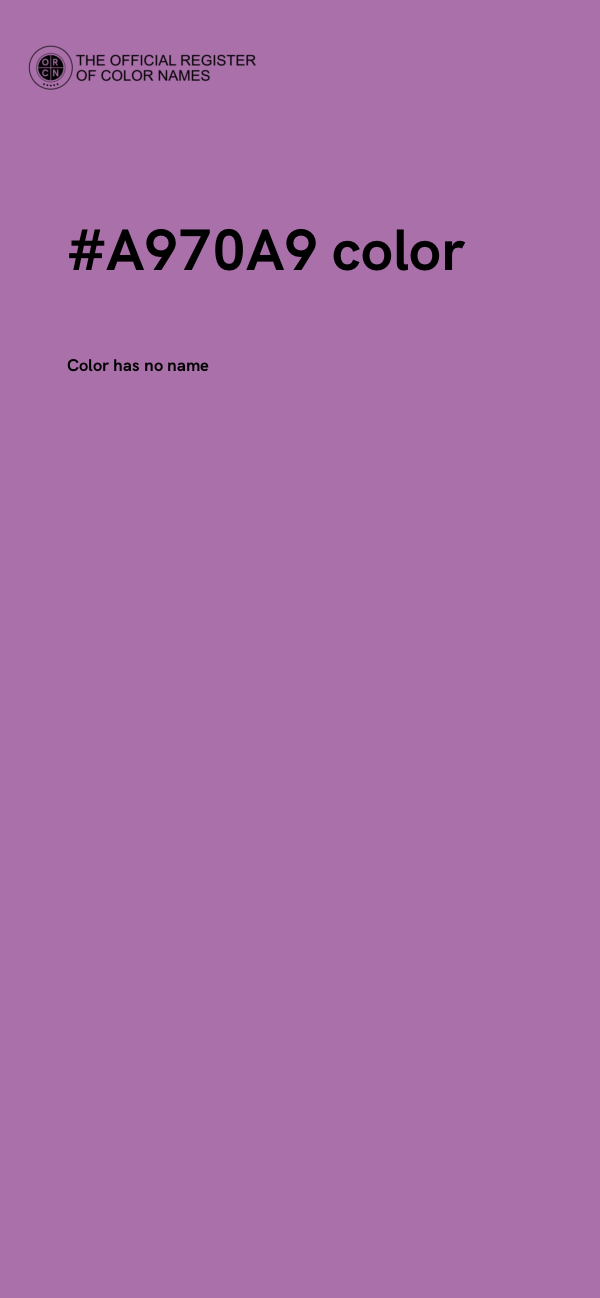 #A970A9 color image