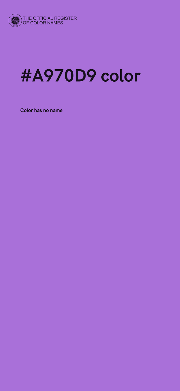 #A970D9 color image