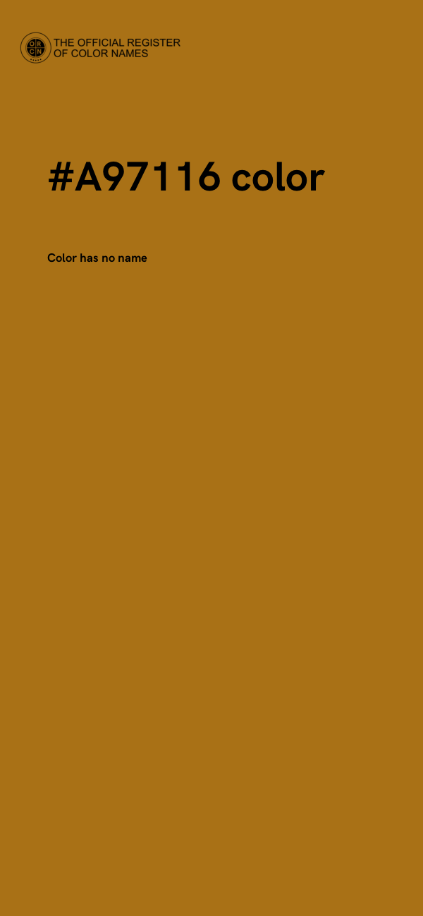 #A97116 color image