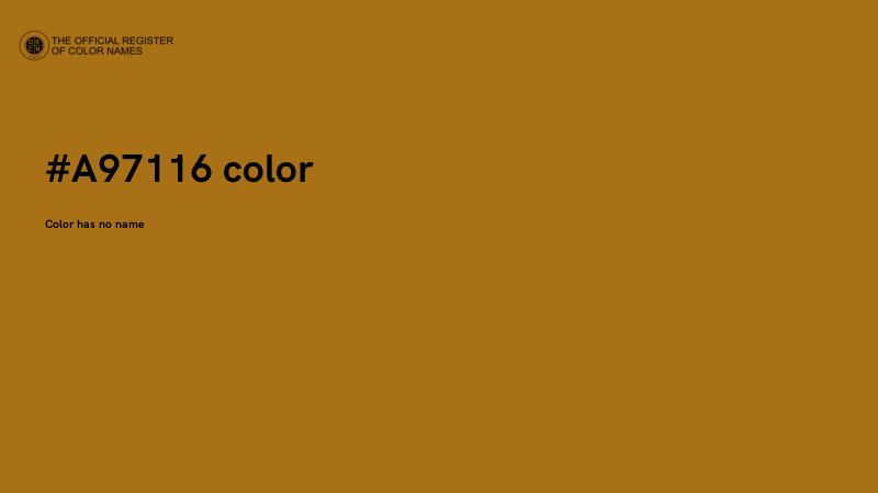 #A97116 color image