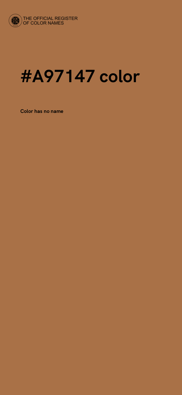 #A97147 color image