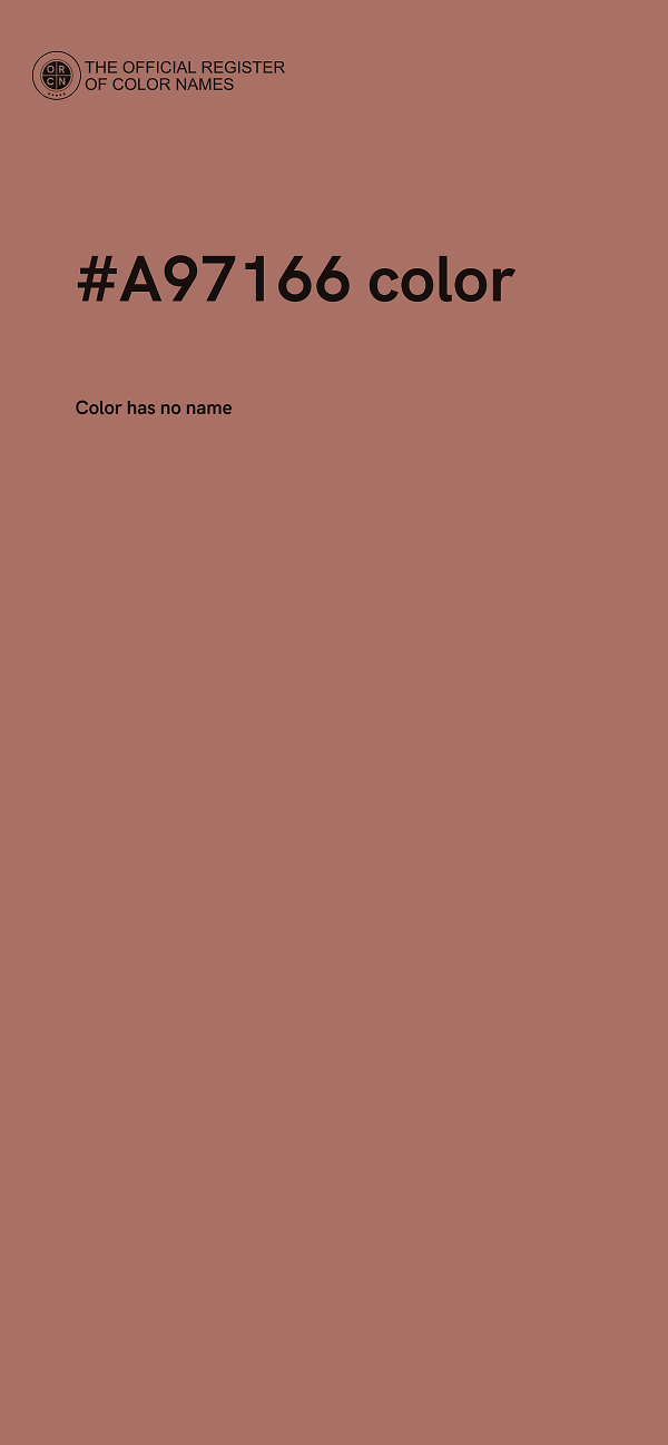 #A97166 color image