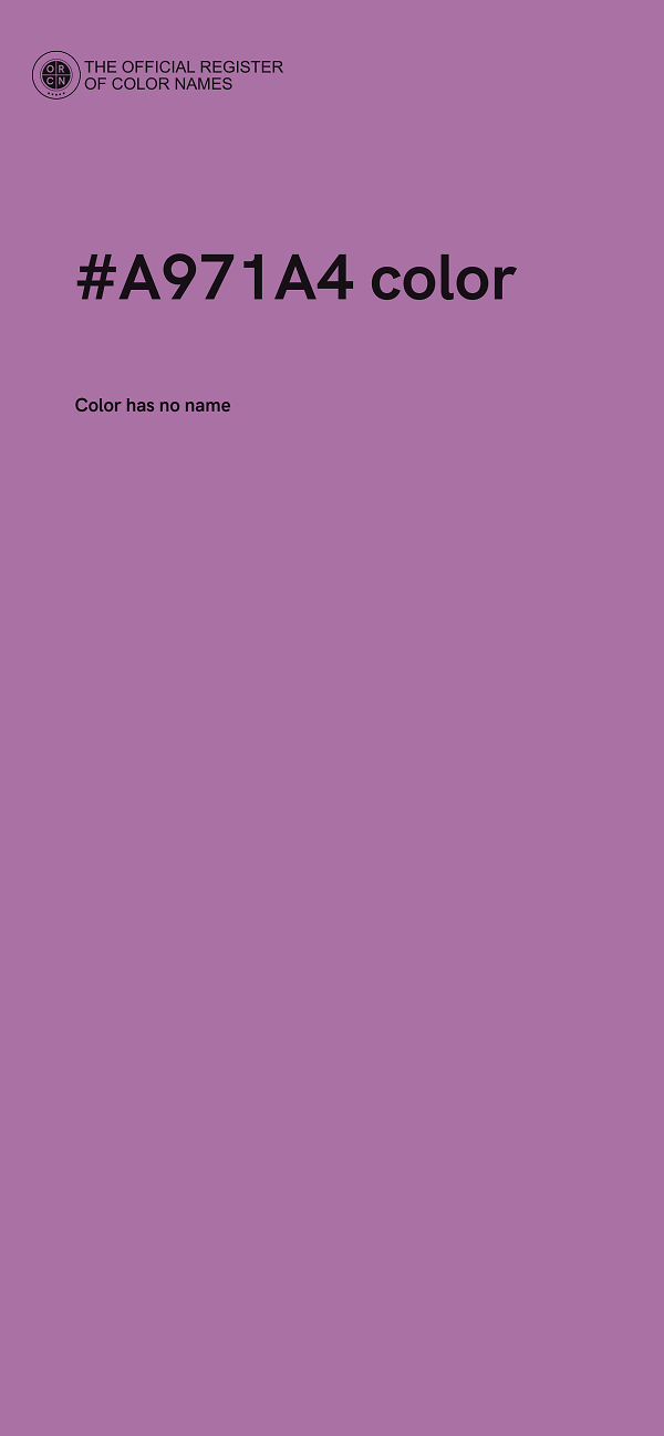 #A971A4 color image