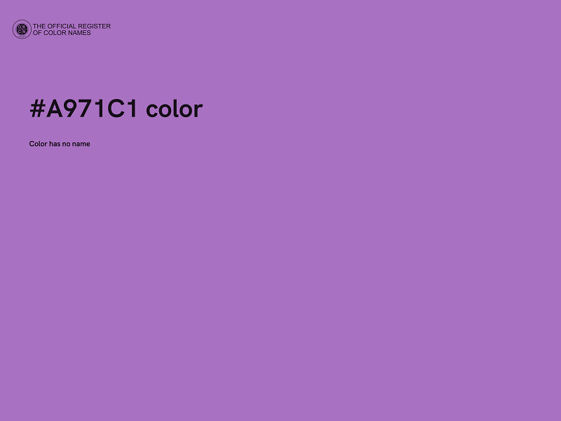 #A971C1 color image