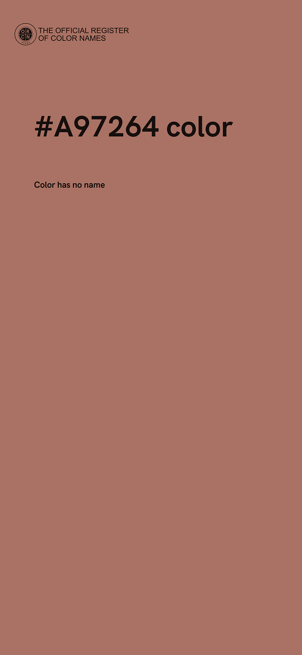 #A97264 color image