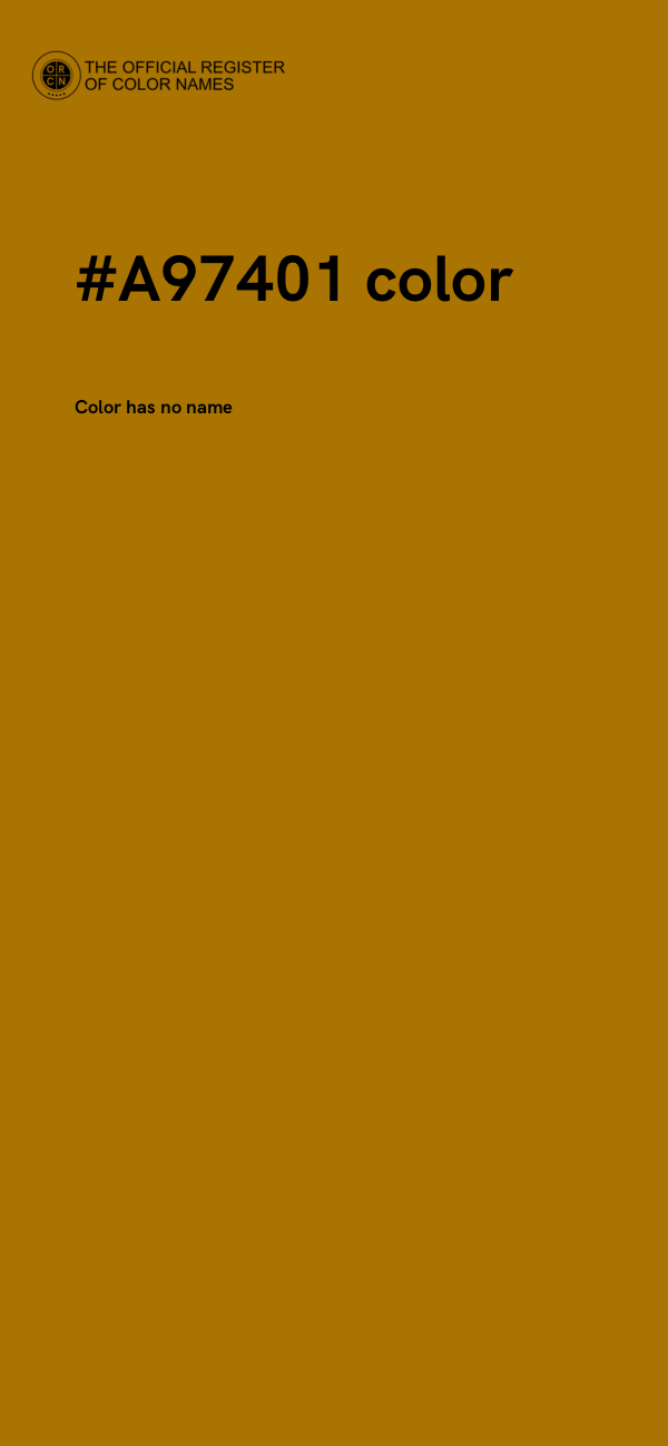 #A97401 color image