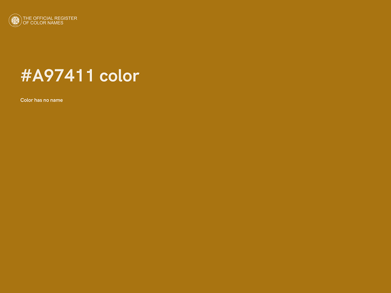 #A97411 color image