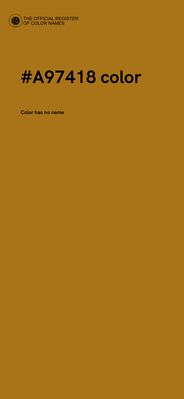 #A97418 color image