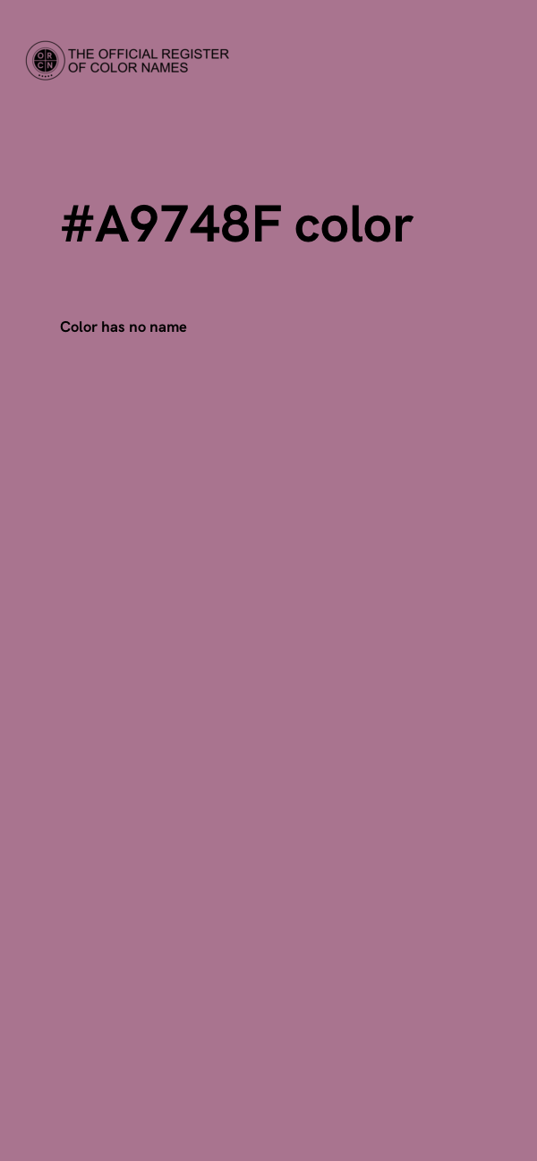 #A9748F color image