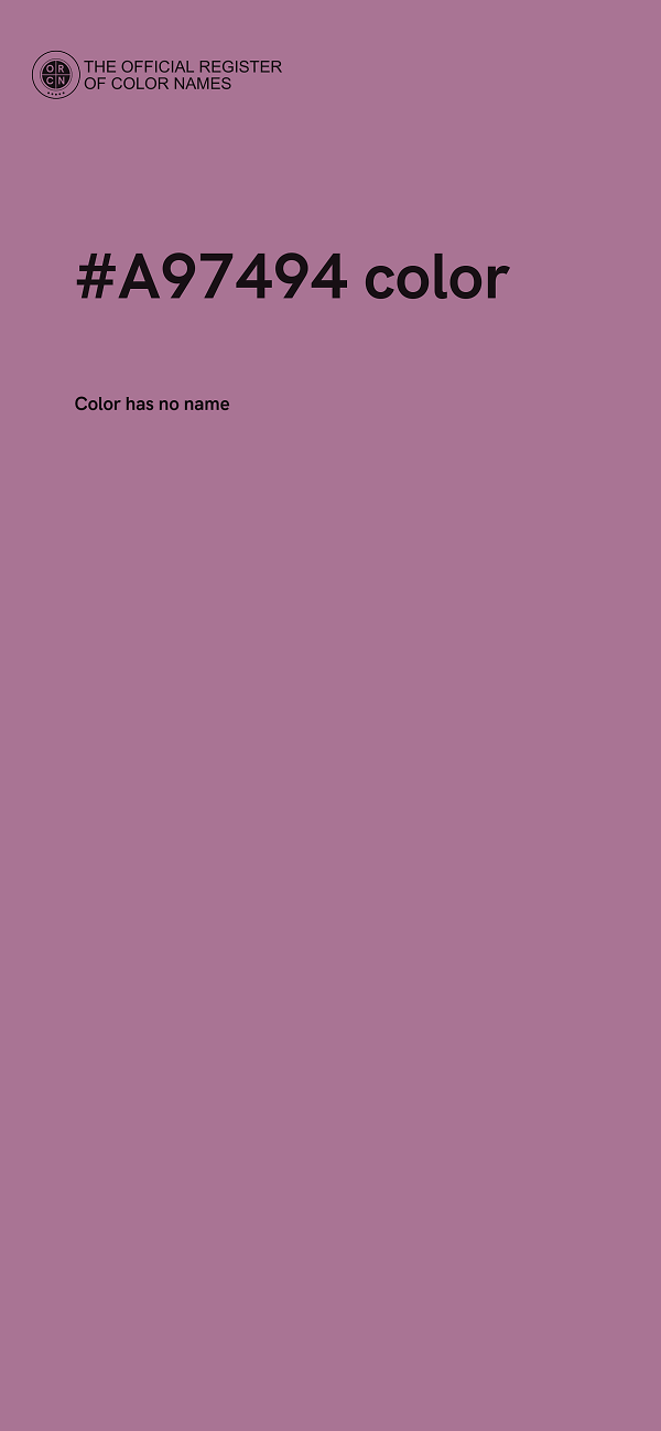 #A97494 color image
