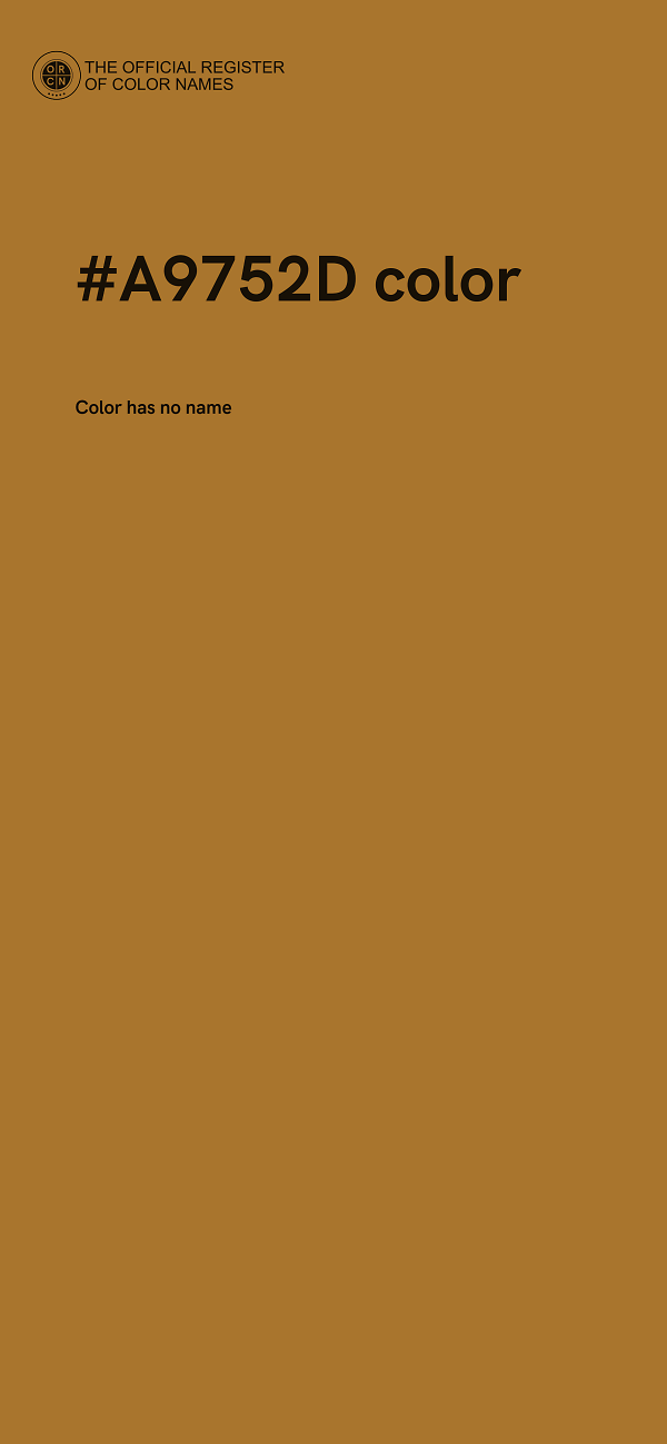 #A9752D color image