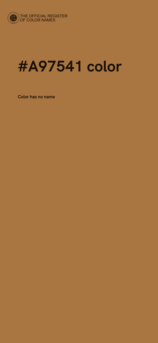 #A97541 color image