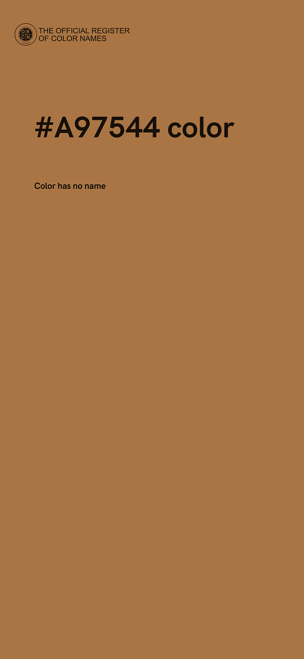 #A97544 color image