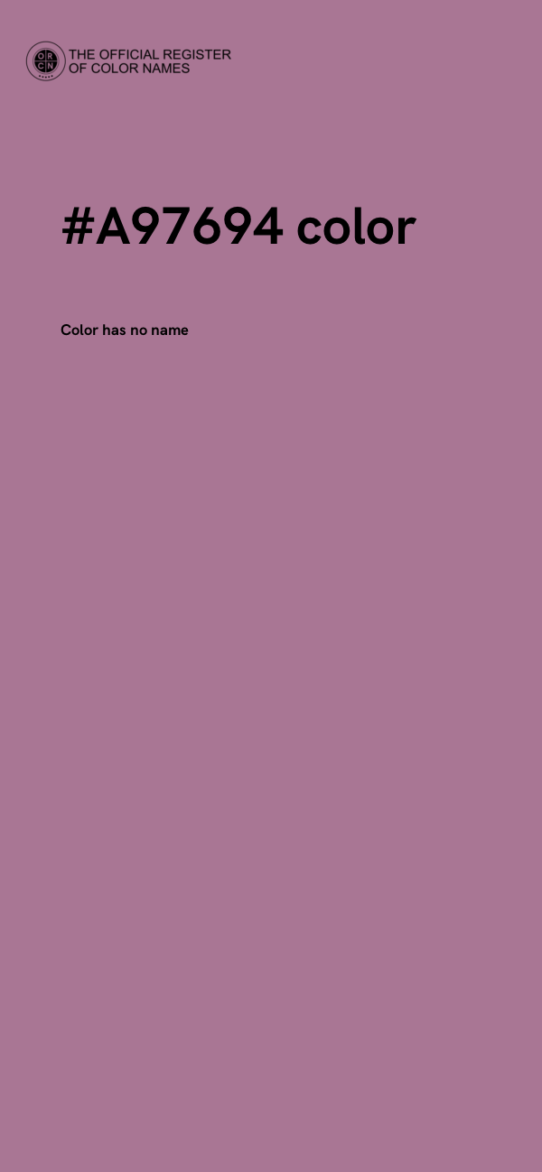 #A97694 color image