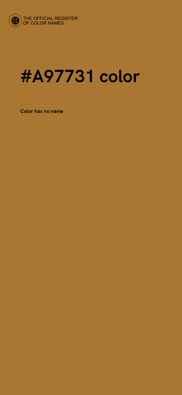 #A97731 color image