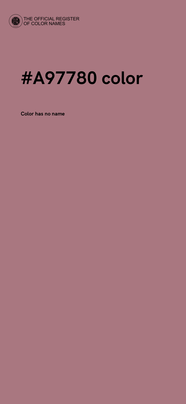 #A97780 color image
