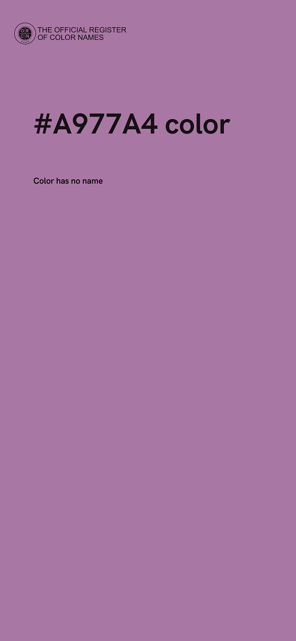 #A977A4 color image