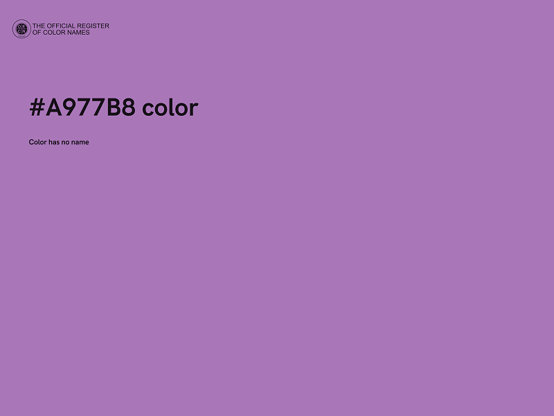 #A977B8 color image