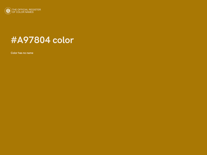 #A97804 color image