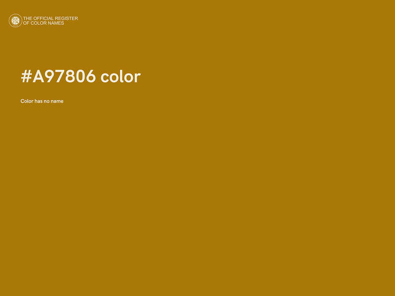 #A97806 color image