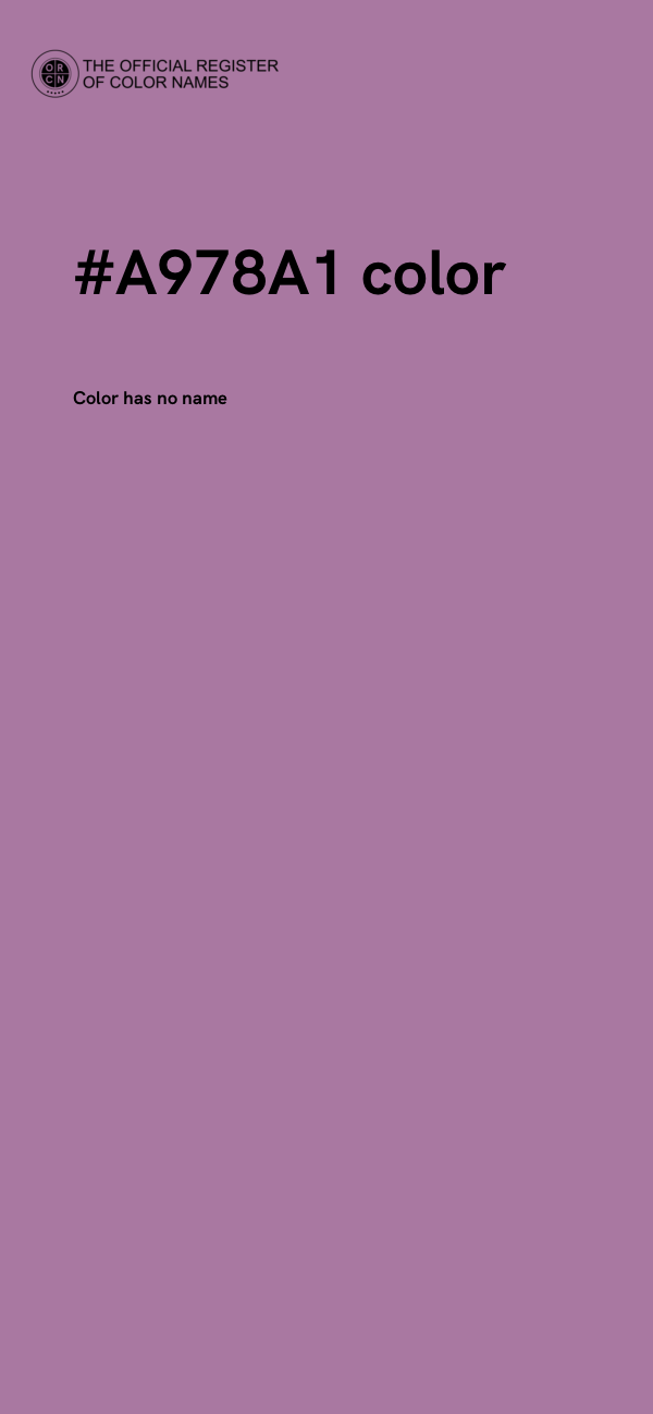 #A978A1 color image