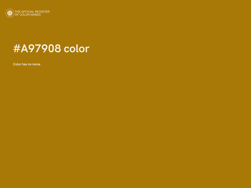 #A97908 color image